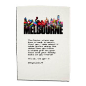 Quote tea towel - 100% Linen Tea Towels