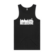 White logo mens singlet